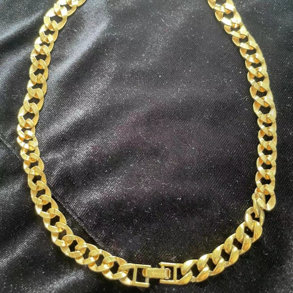 vintage monet gold tone necklace